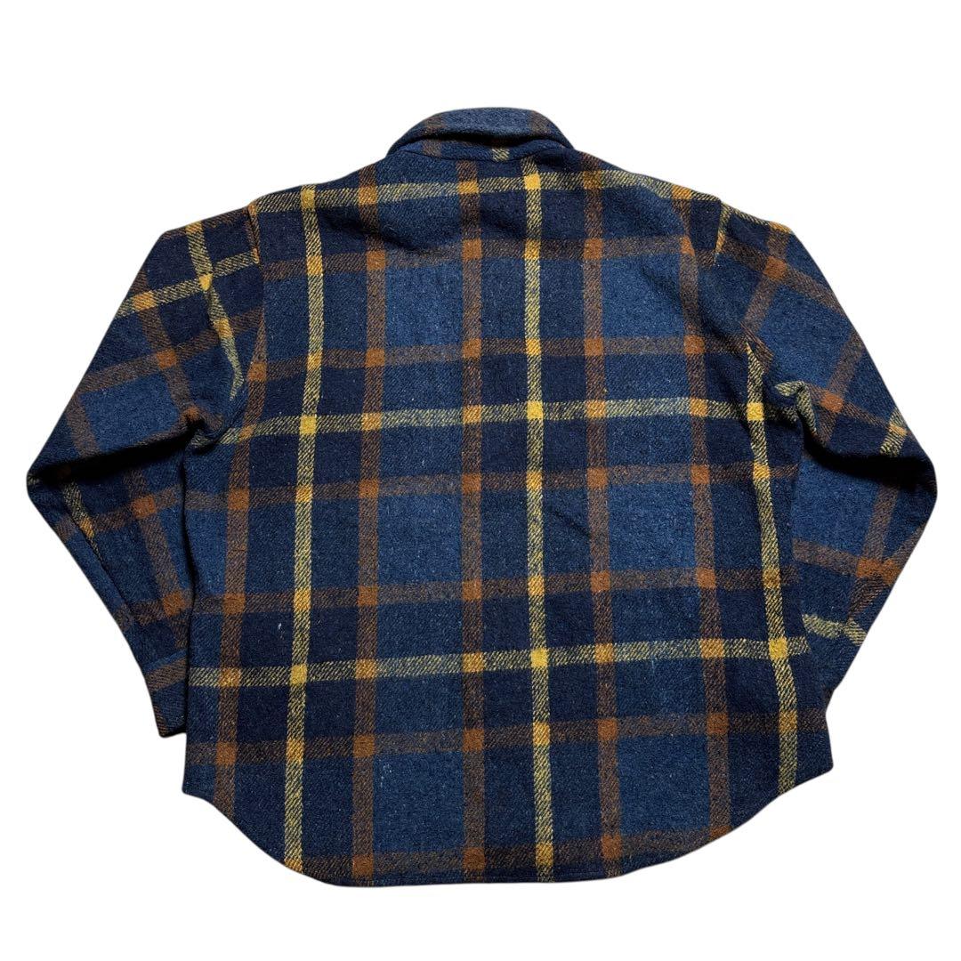 70s Kmart CPO ネルシャツ ジャケット vintageチェック 海軍