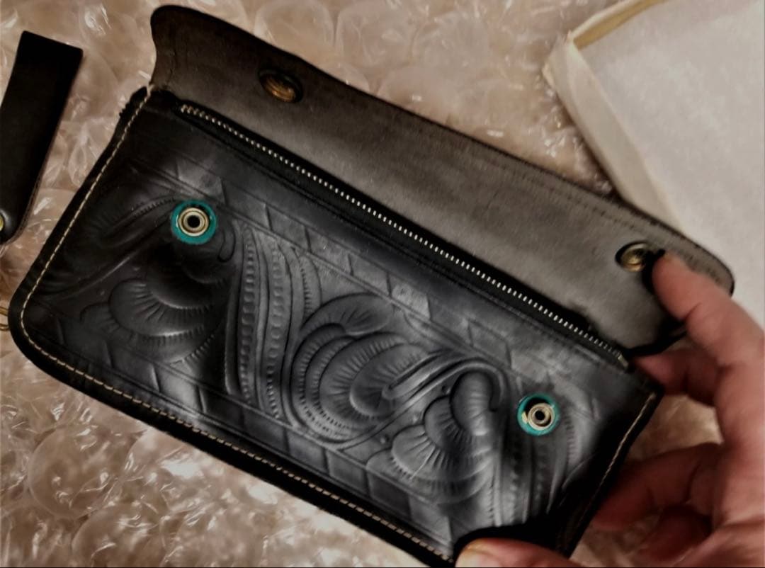 50s ビンテージ デッドストック トラッカー レザーウォレット