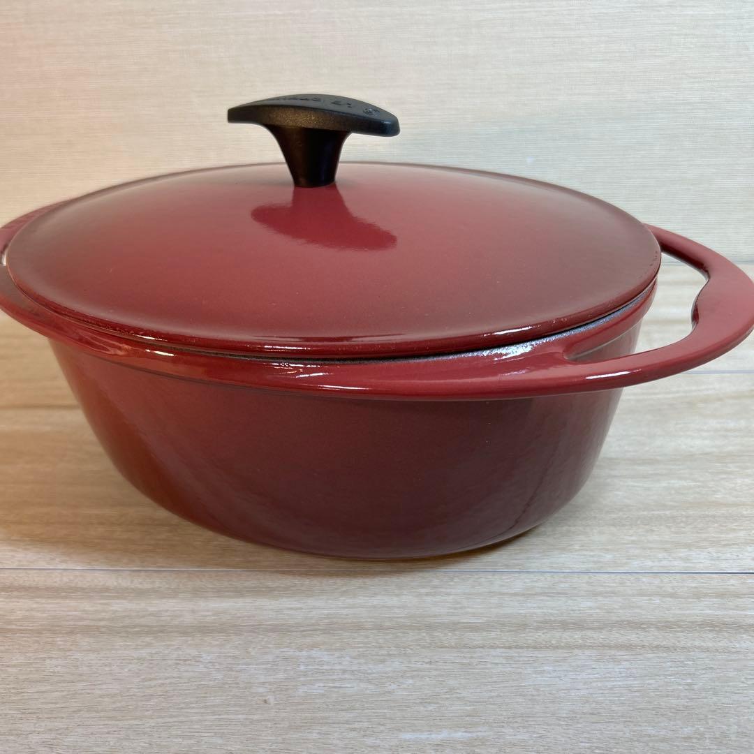 ルクルーゼ　センセーション　オーバル　バーガンディ　25cm 両手鍋　鍋