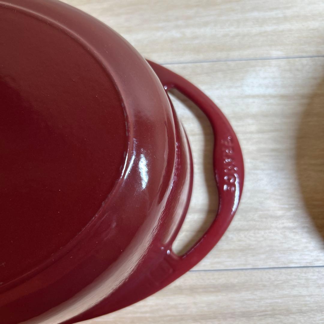 ルクルーゼ　センセーション　オーバル　バーガンディ　25cm 両手鍋　鍋