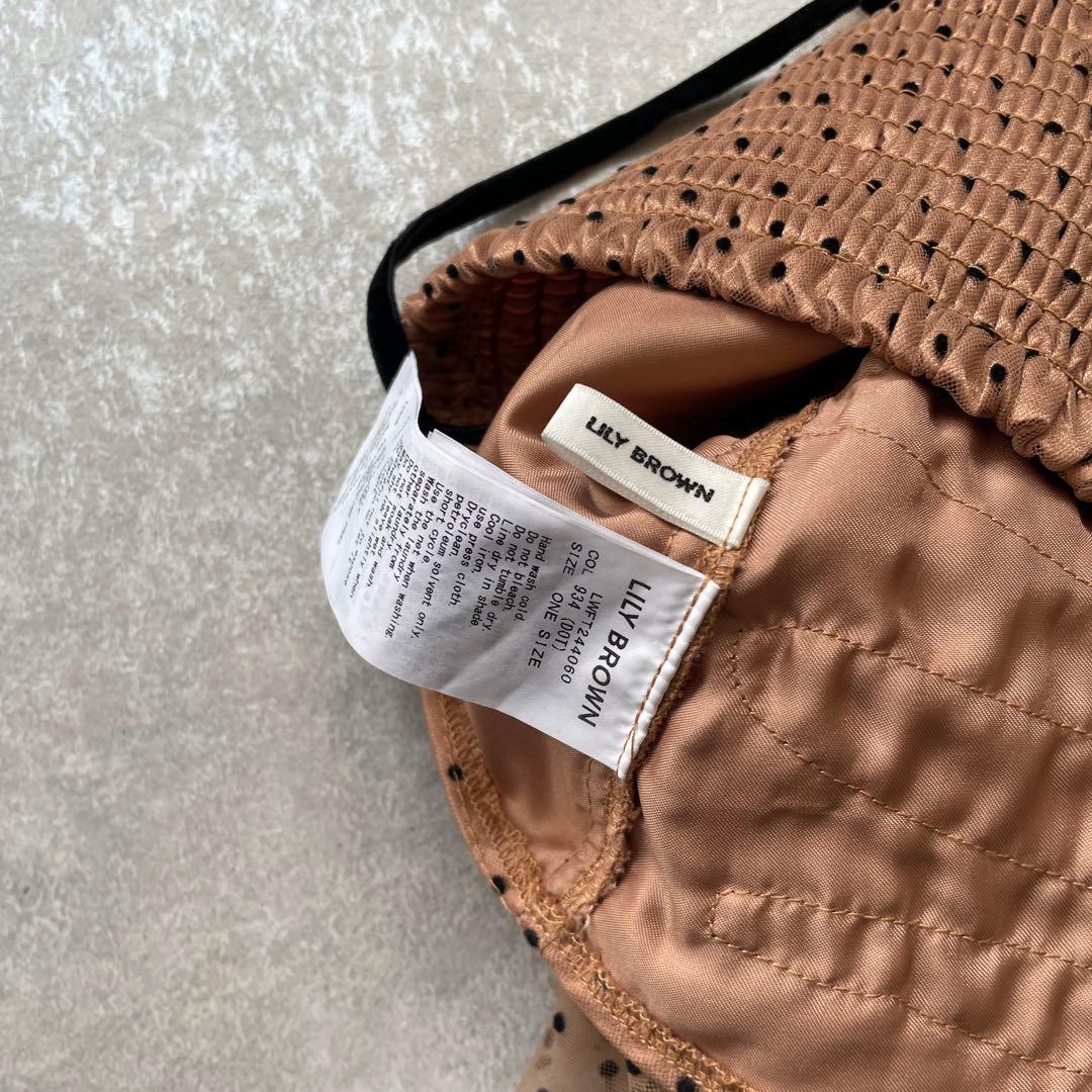 完売【定価1.3万】LILY BROWNリリーブラウン ラッフルチュールビスチェ