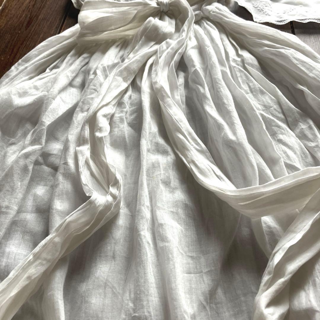 フランスアンティークベビードレス　フレンチスリーブ　洗礼服　おまけ付き