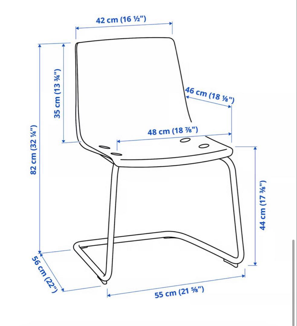 1月末で消去 IKEA tobis トービス 透明椅子 2つ