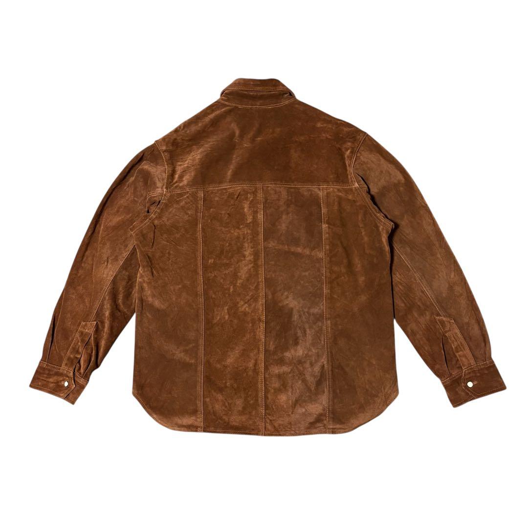 おざわ ヴィンテージ 本革スエードレザー シャツジャケット XLウエスタン