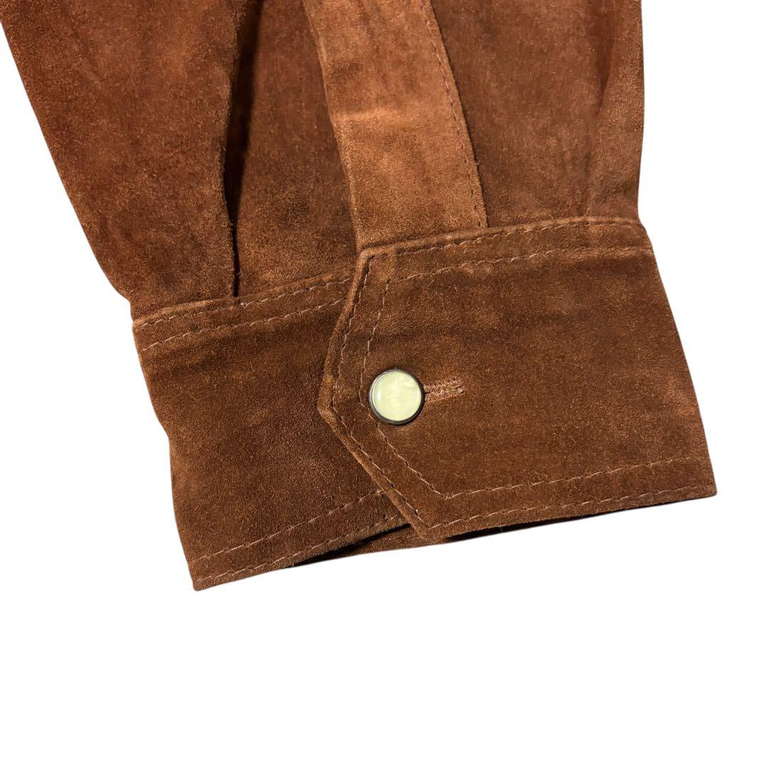 おざわ ヴィンテージ 本革スエードレザー シャツジャケット XLウエスタン