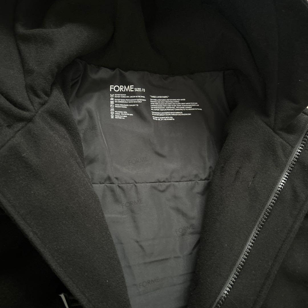 新品未使用品タグ付き＊FORME 東原亜希 メルトンダッフルコート ブラック