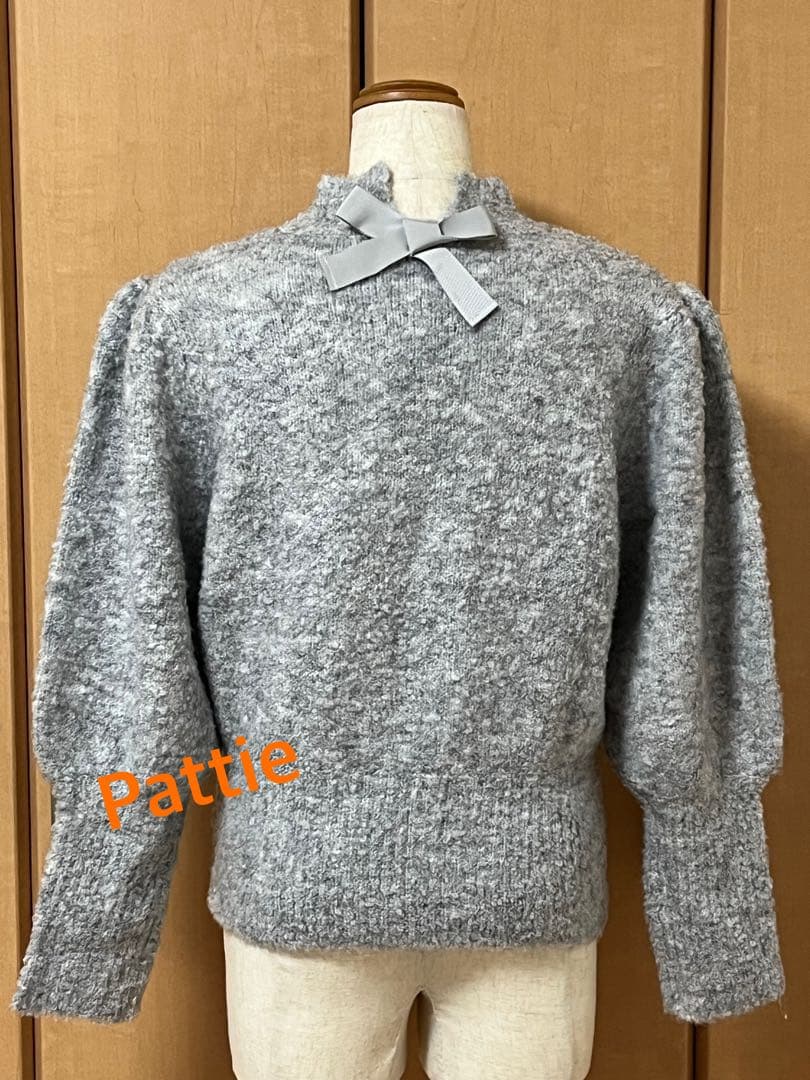 エムズグレイシー未使用後ろにおリボンニット40