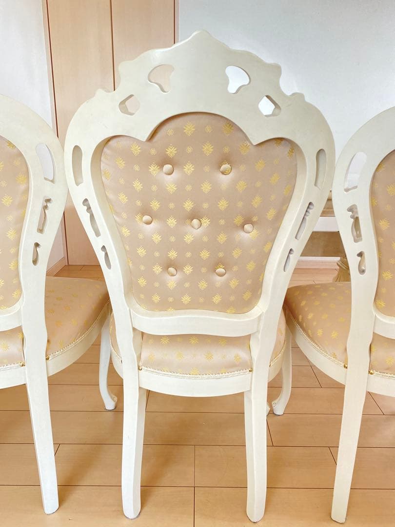 ②サルタレッリヴェルサイユ　ダイニングテーブル &チェア4脚　※5点販売のみ