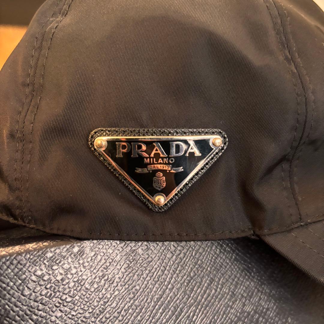 PRADA ブラック ベースボールキャップ　S