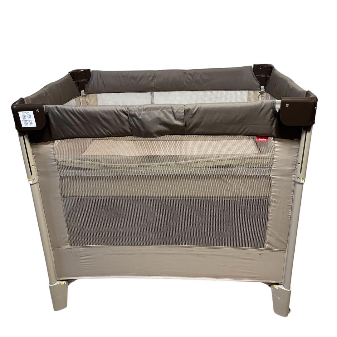 美品 アップリカ Aprica ココネル エアー ベビーベッド ブラウン