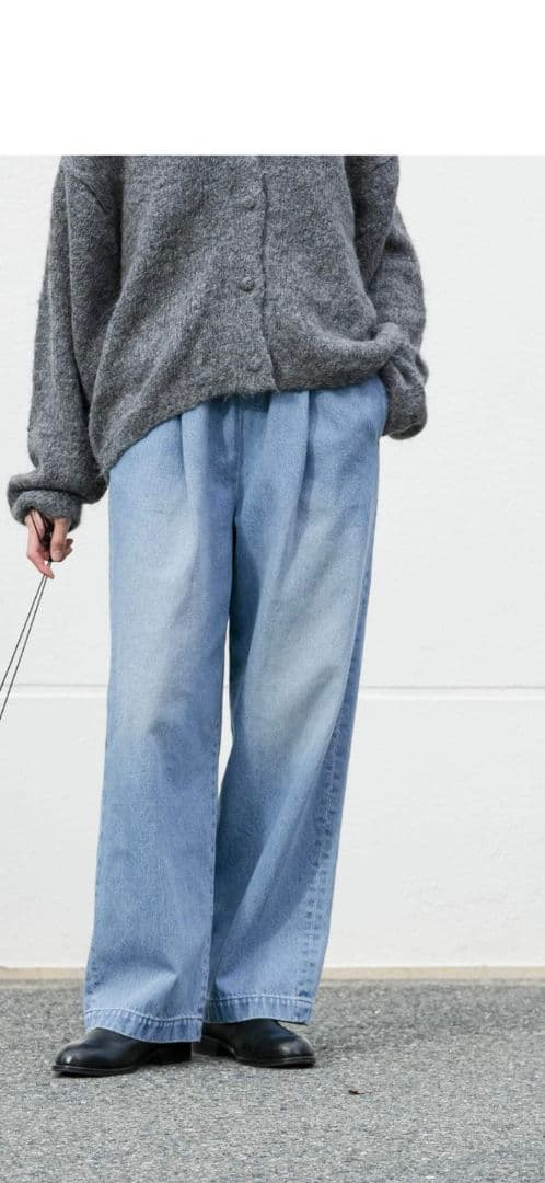 【かぐれ】フェードデニムイージーパンツ