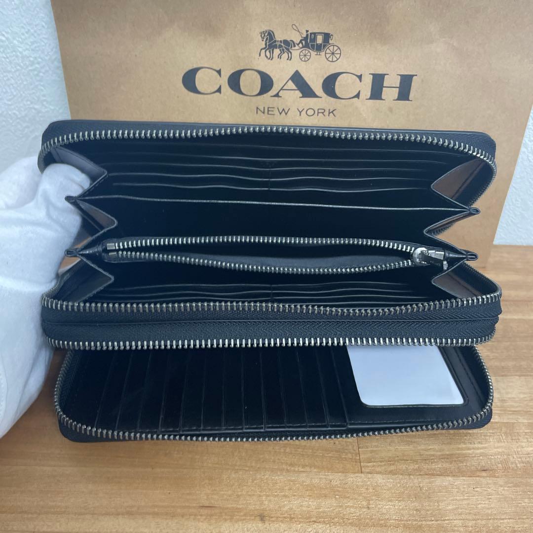 COACH ブラック 長財布　ブラック　コーチ　贈り物