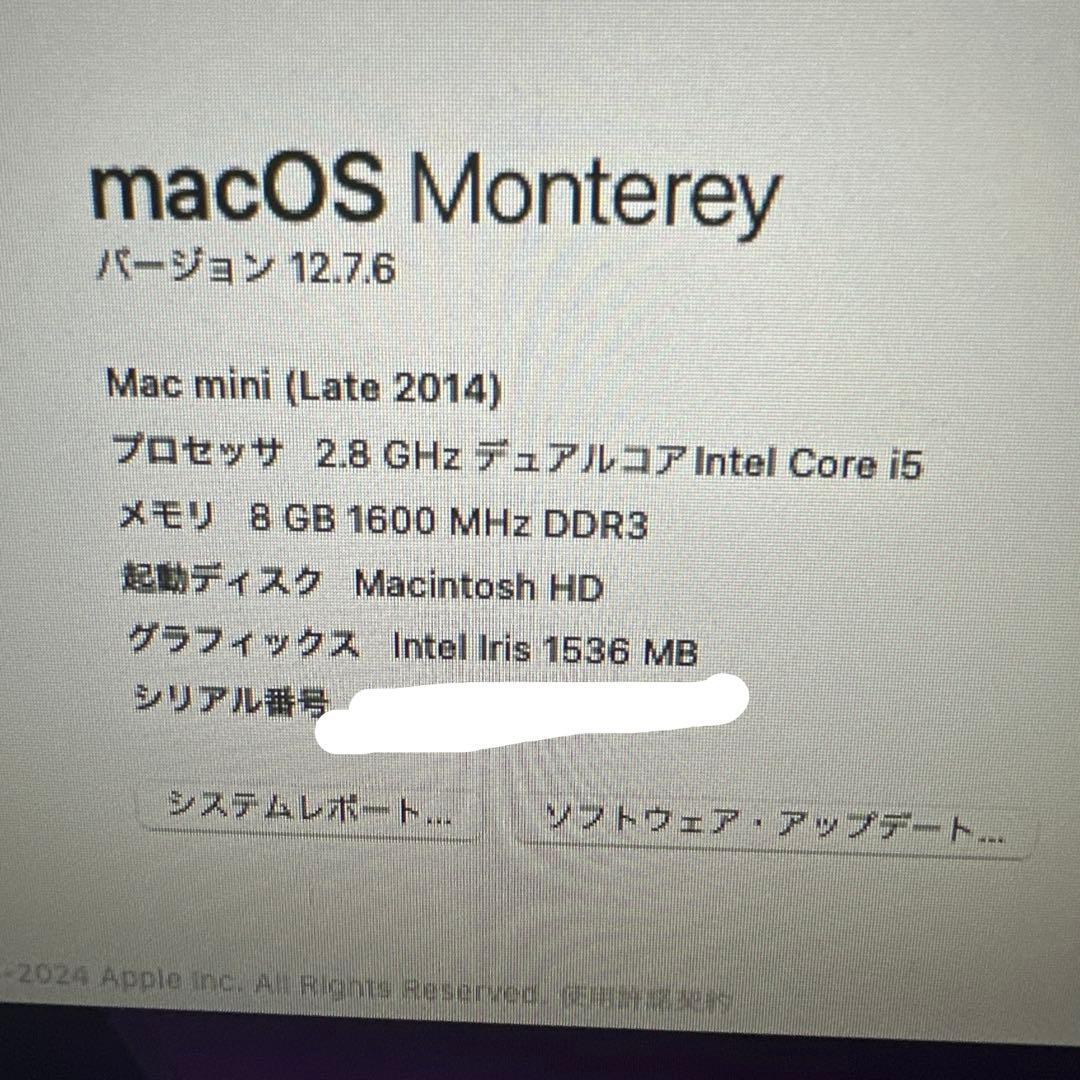 Macデスクトップ Mac mini 2014 i5 8GB SSD 1TB Apple