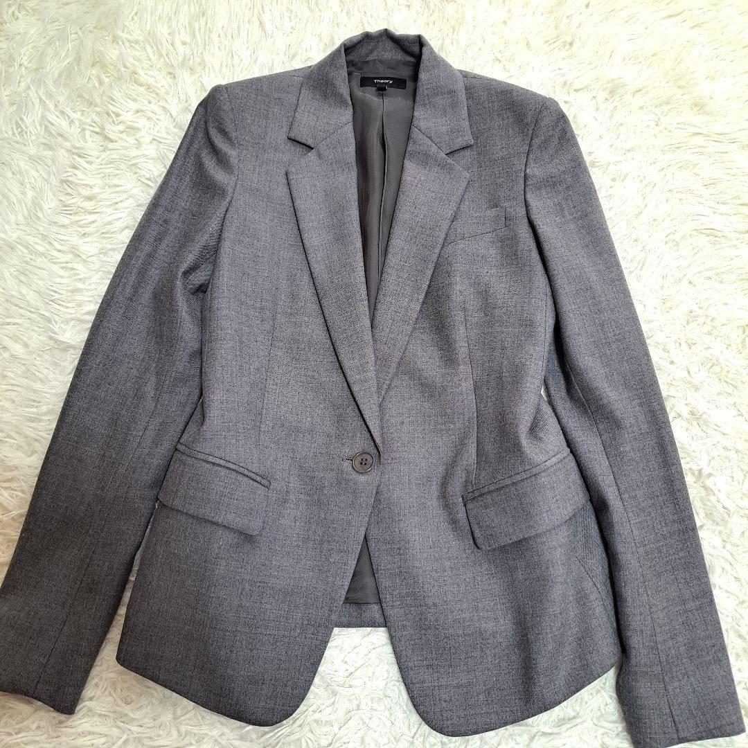 【Theory】ライトサキソニー ジャケット パンツ セットアップスーツ　グレー