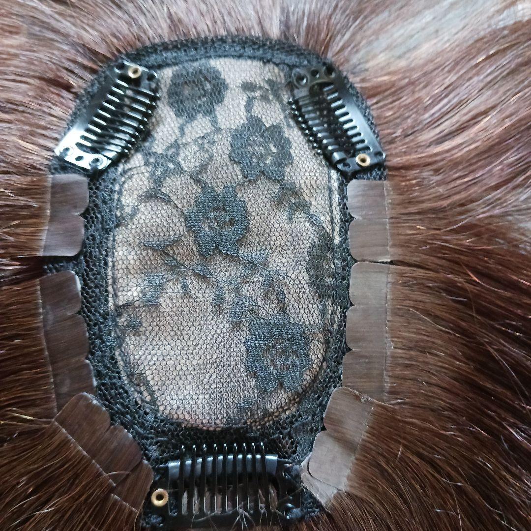 今月末削除★高級人毛100%手植えロング部分ウィッグ★訳あり