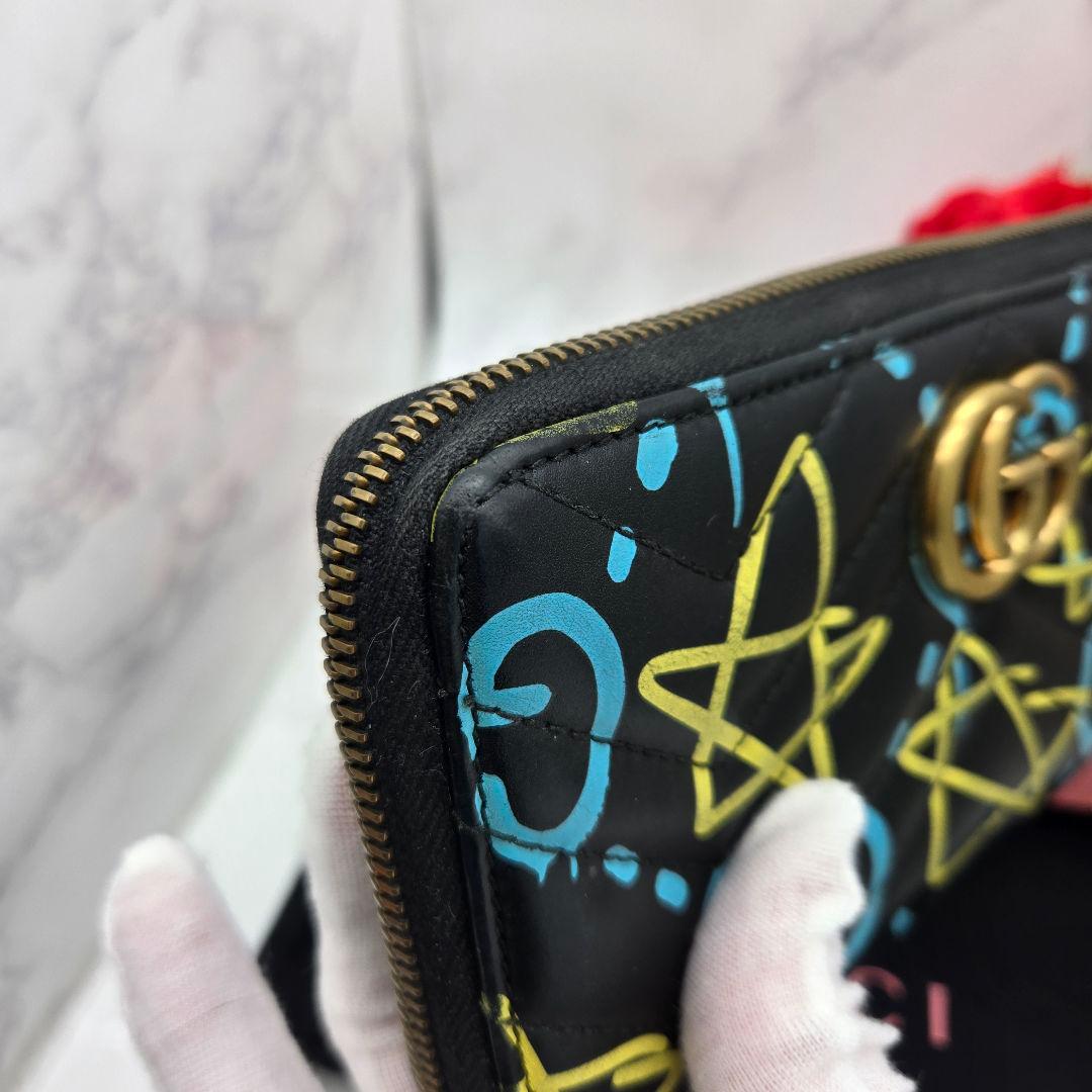 【希少】 GUCCI グッチ 長財布 財布 ゴースト マーモント キルティング