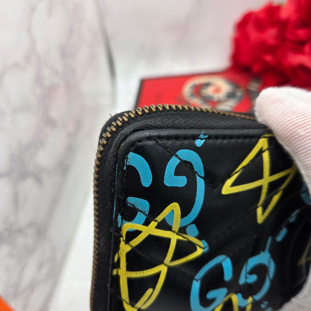 【希少】 GUCCI グッチ 長財布 財布 ゴースト マーモント キルティング