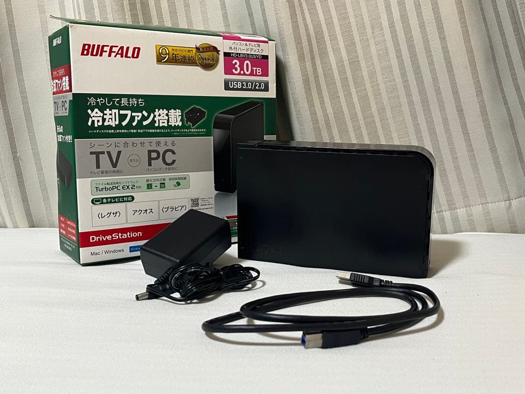 BUFFALO(バッファロー) USB3.0用 外付けHDD 3TB