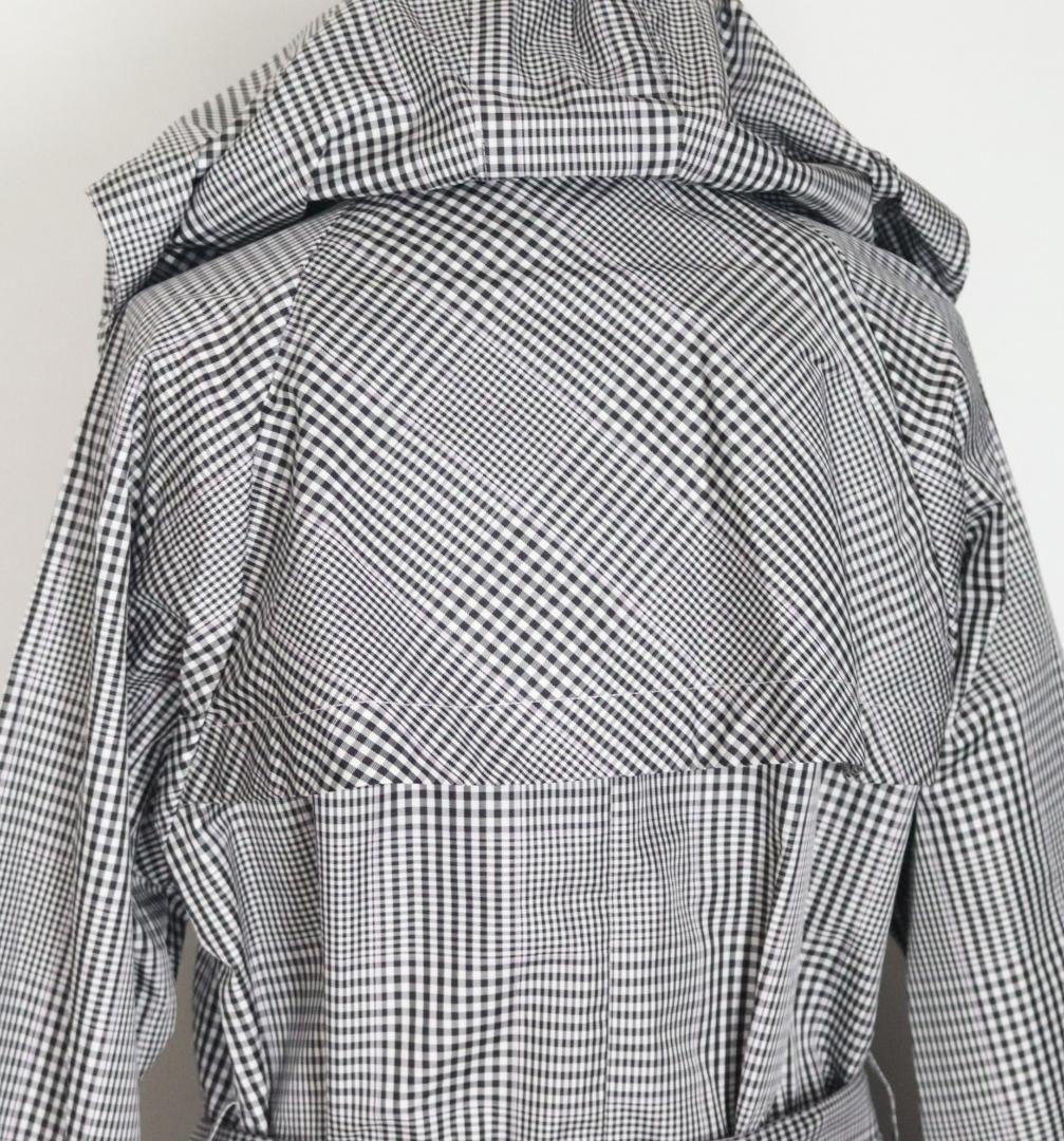 新品【アクアスキュータム】トレンチデザイン チェック柄 レインコート M-L