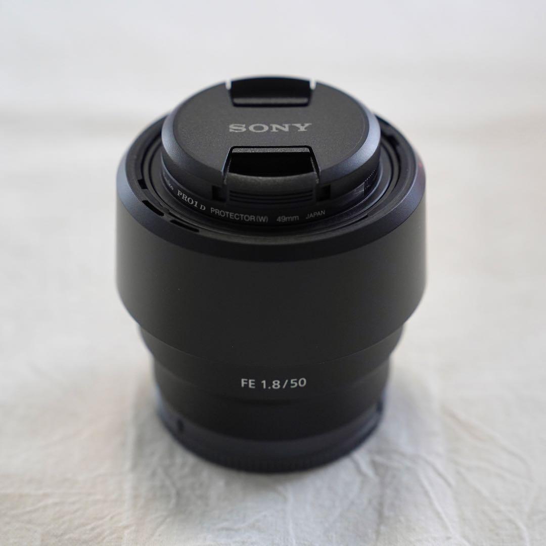 新品☆ 美品 SONY 単焦点レンズ FE 50mmF1.8 保護フィルター付属