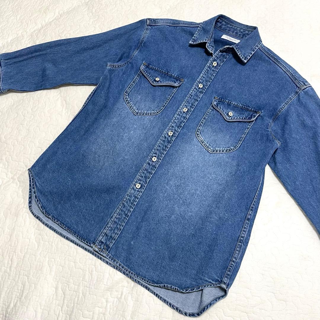 SLOBE IENA LE DENIM BDUデニムシャツ　おしゃれボタン