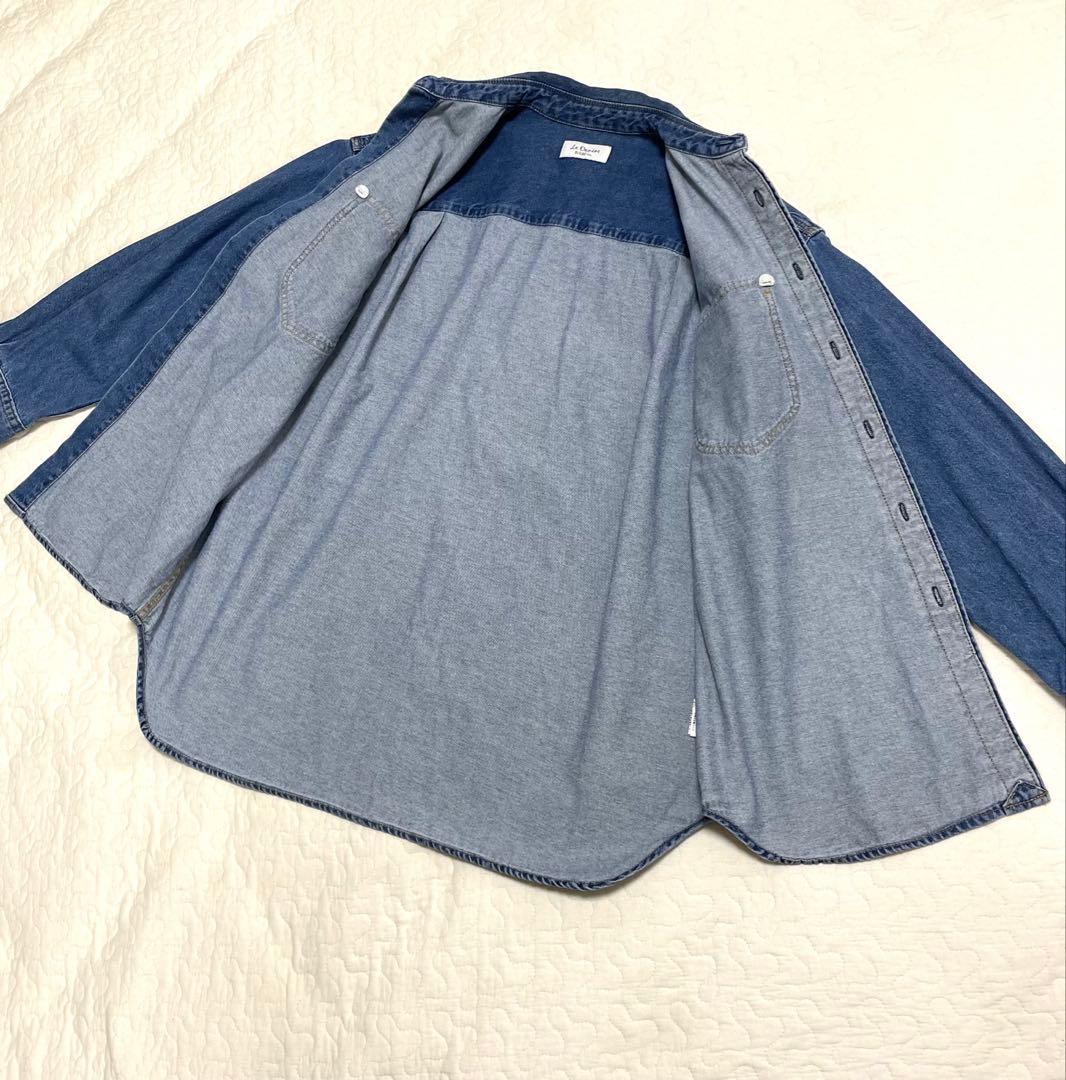 SLOBE IENA LE DENIM BDUデニムシャツ　おしゃれボタン