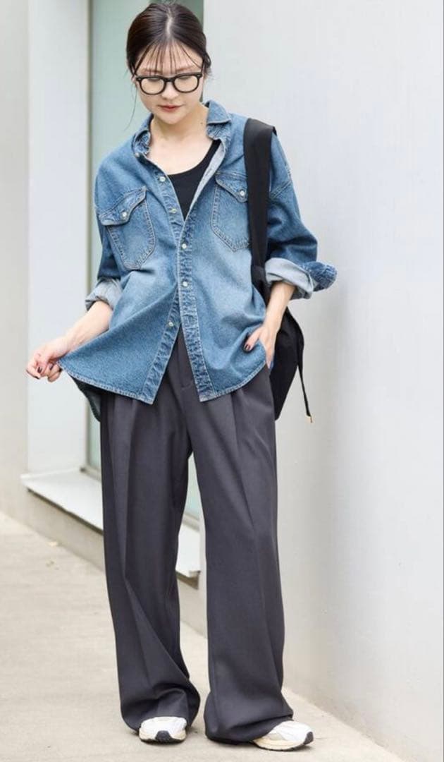SLOBE IENA LE DENIM BDUデニムシャツ　おしゃれボタン