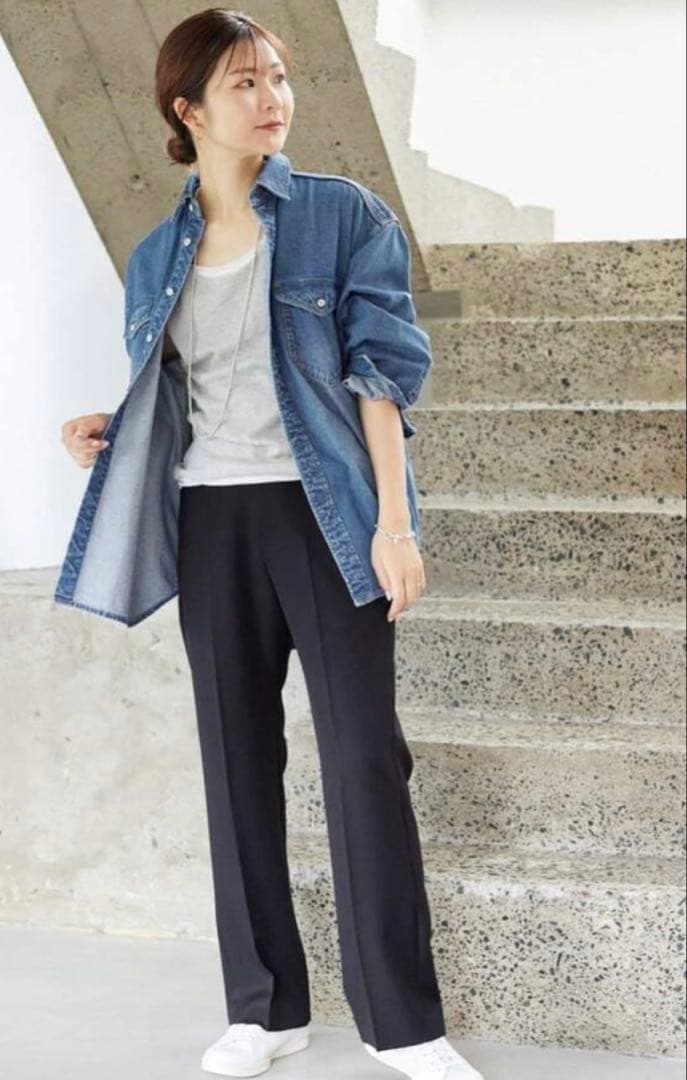 SLOBE IENA LE DENIM BDUデニムシャツ　おしゃれボタン