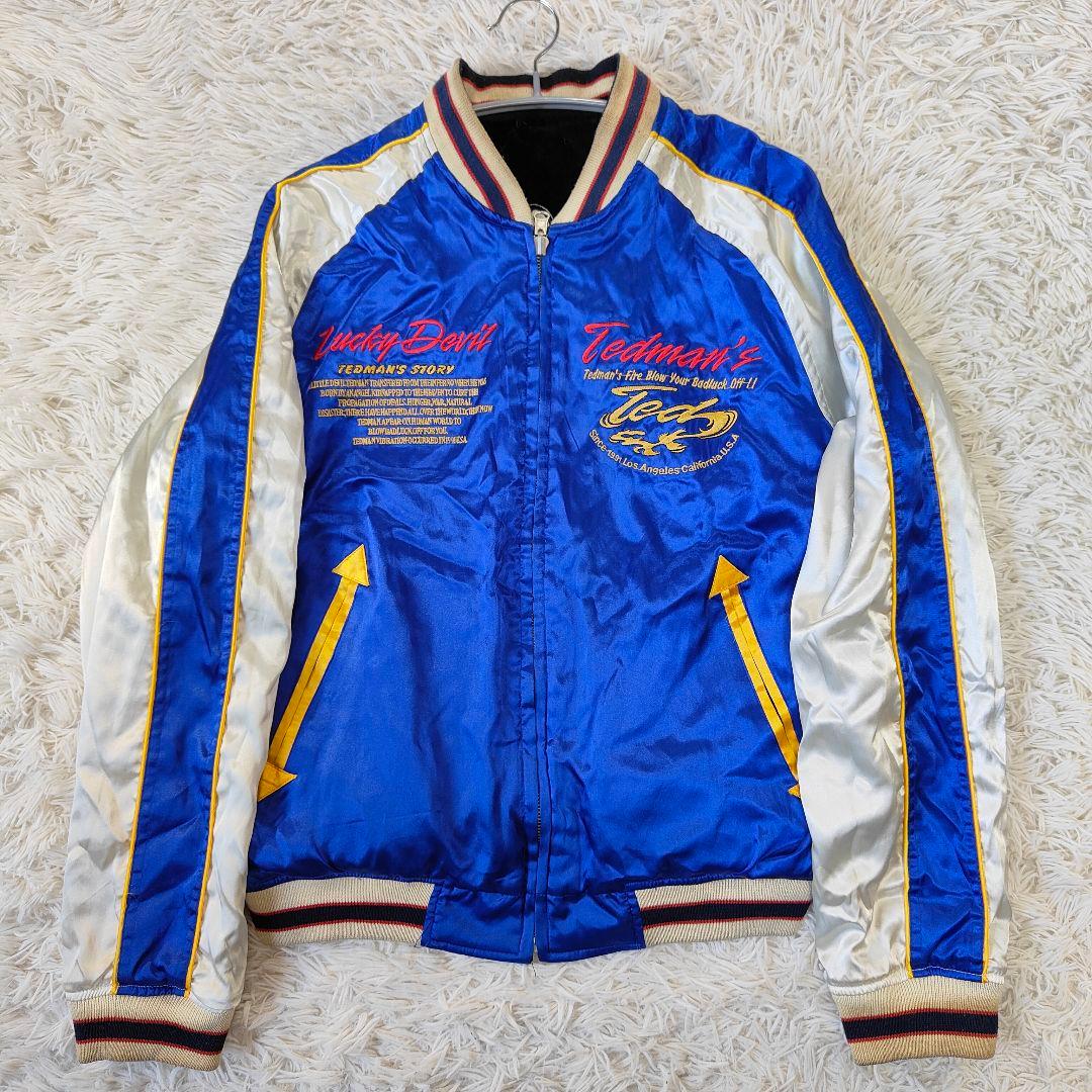 TEDMAN テッドマン リバーシブル スカジャン ベロア サテン 刺繍 Ｌ