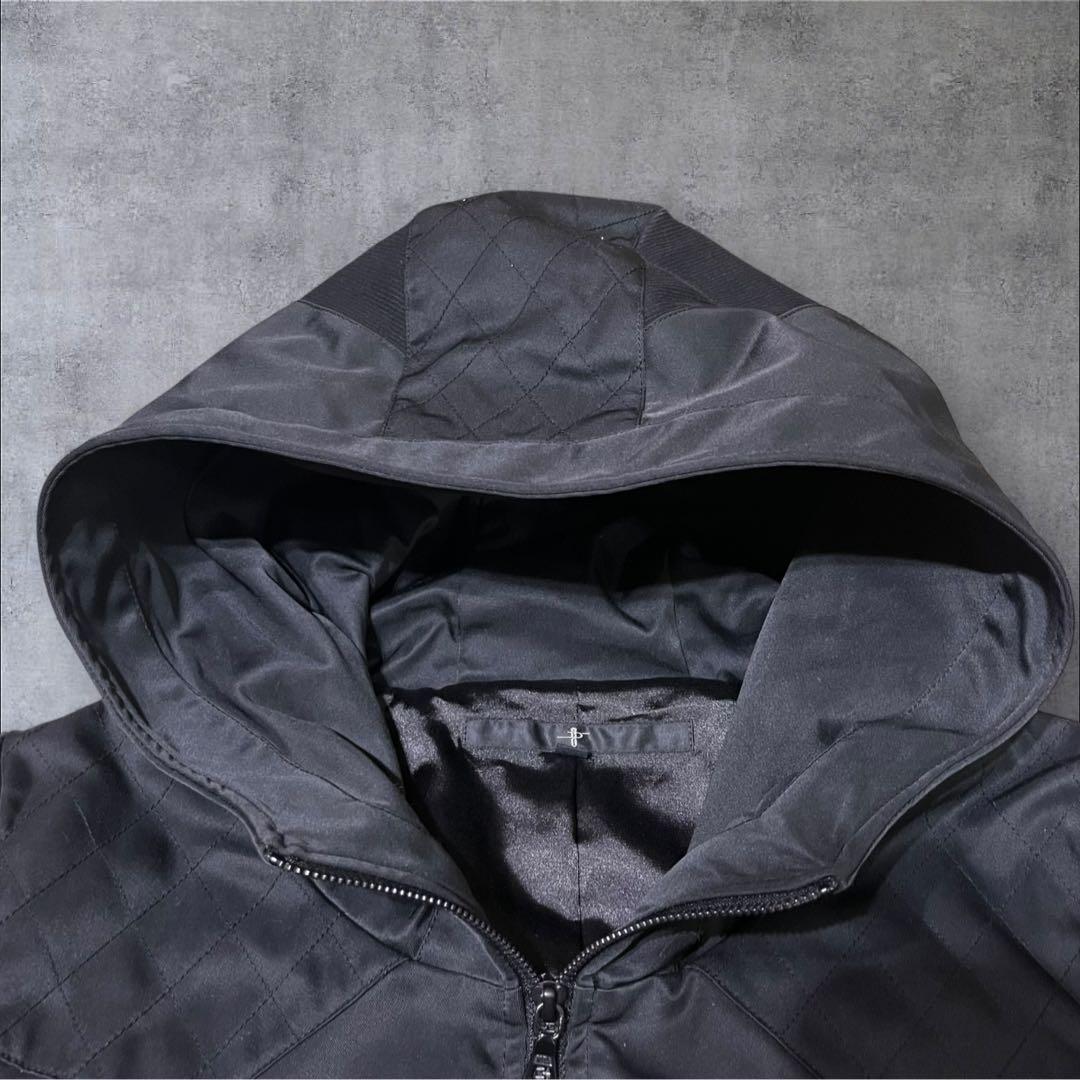 NO ID. zip up フーディ　ジャケット　ダブルジップ　M ギミック