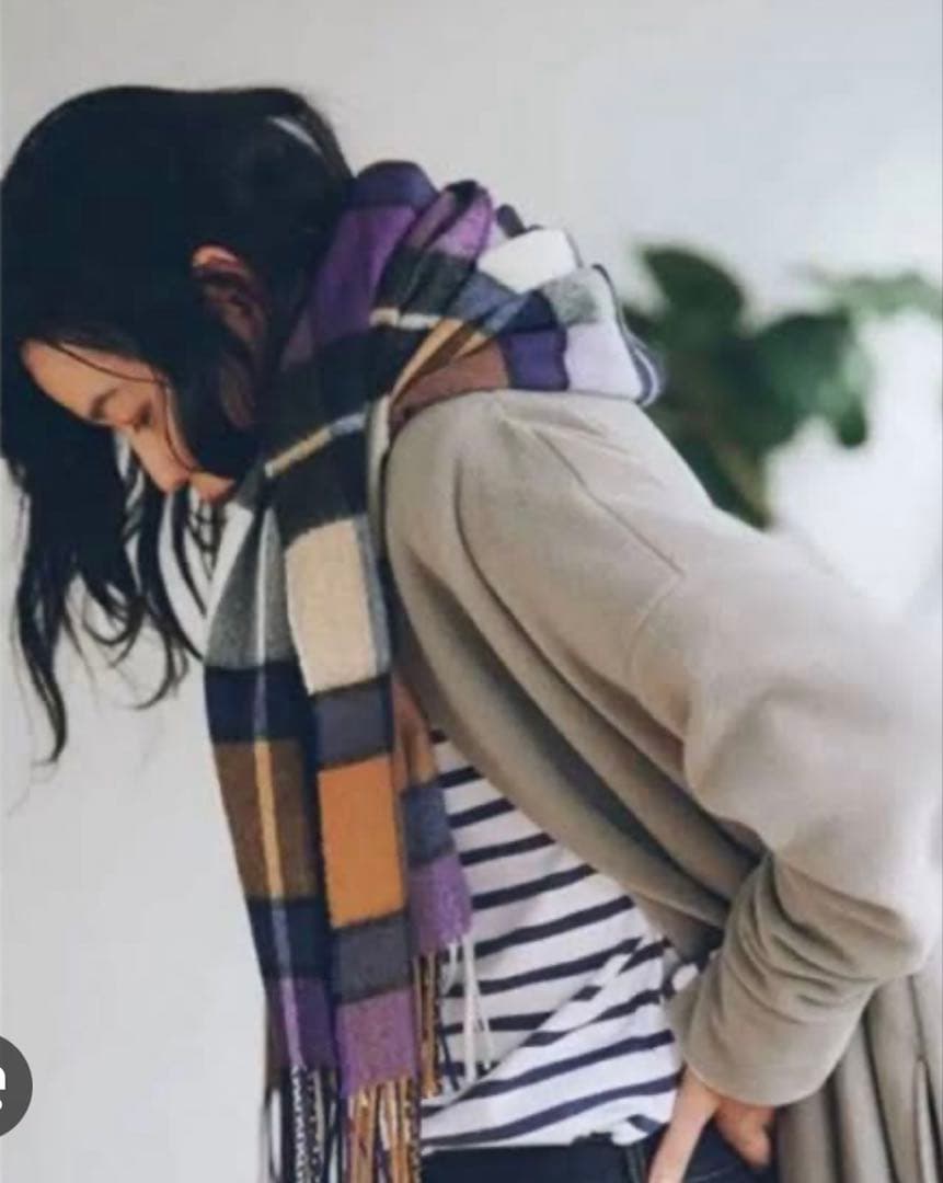 希少 極美品 ドレステリア 別注 ジョンストンズ カシミヤ100% 大判ストール