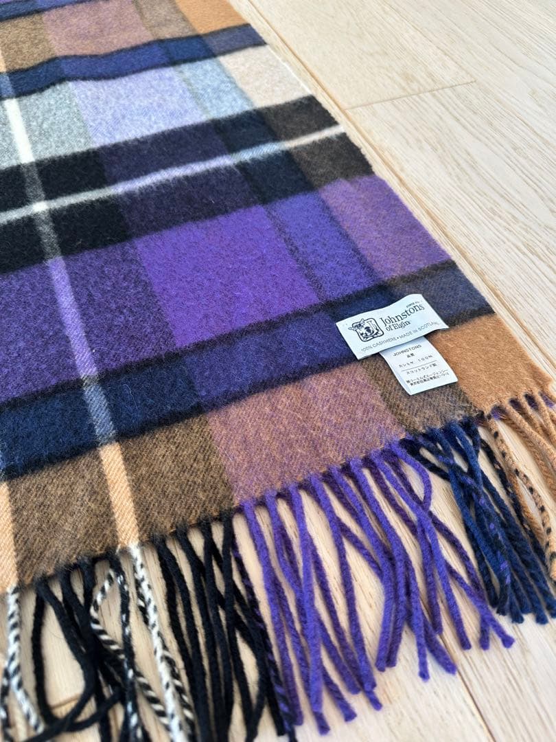 希少 極美品 ドレステリア 別注 ジョンストンズ カシミヤ100% 大判ストール