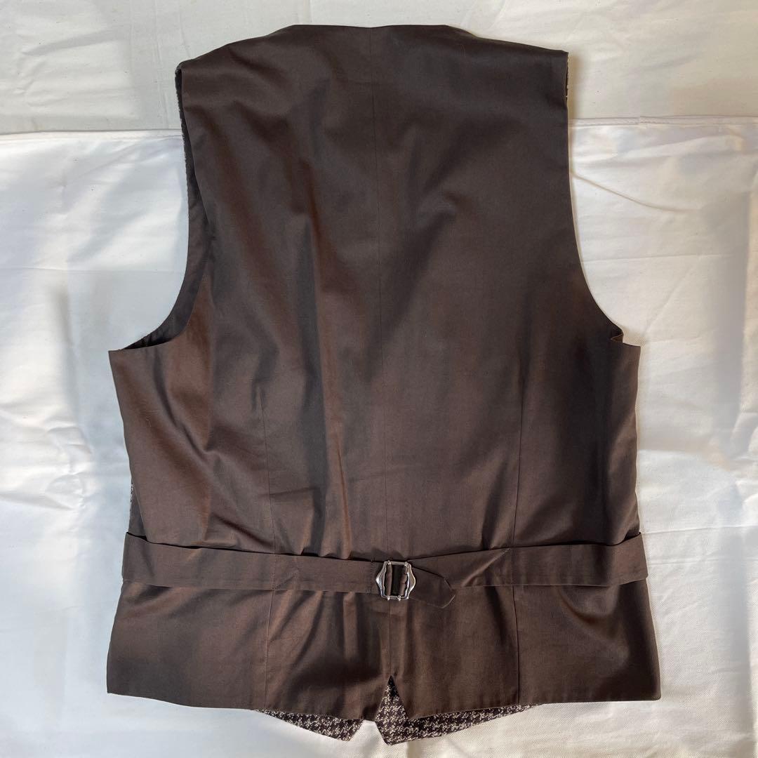 LARDINI ハウンドトゥース ウールベスト　46 別注パブリック