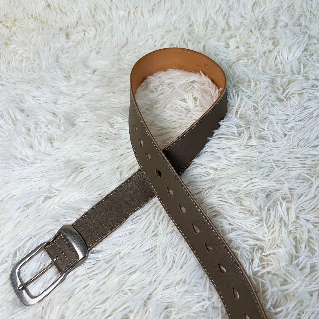未使用級　Y's　ヨウジヤマモト　レザーベルト　日本製　アッシュブラウン