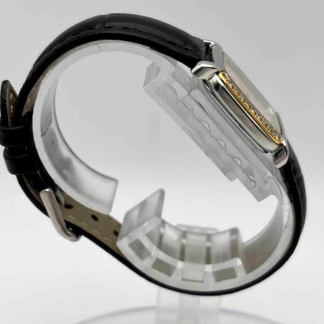 希少✨ SEIKO クレドール 腕時計 メンズ 18K ダイヤベゼル スクエア