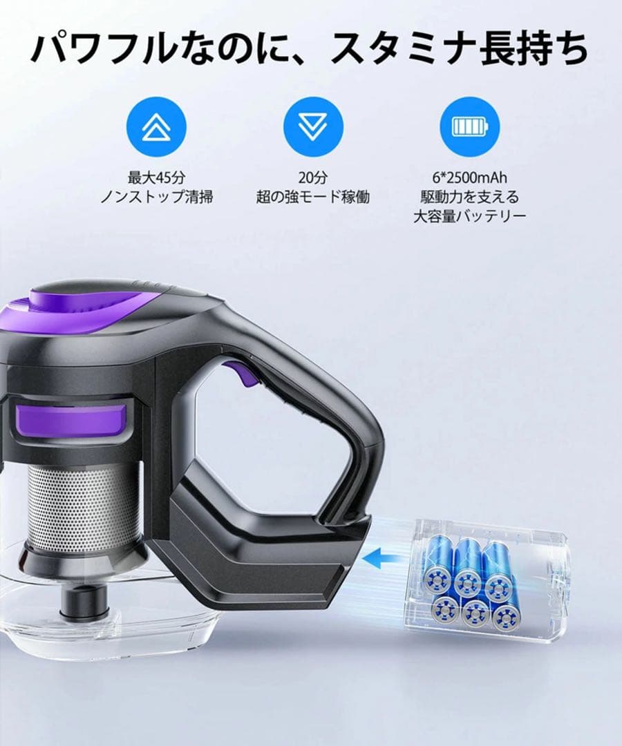 新品 コードレス 掃除機 サイクロン 自立式 38000pa 強吸引力 おしゃれ