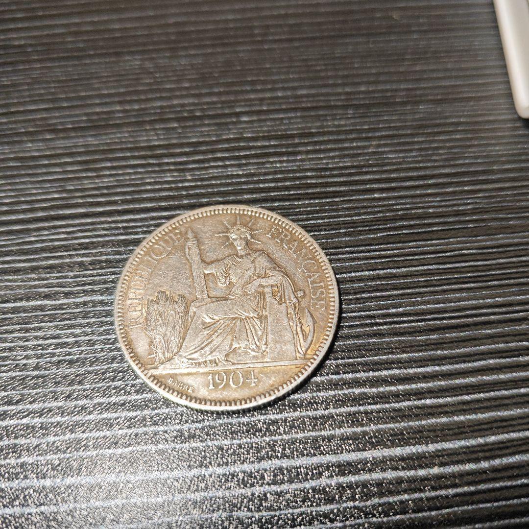 フランス領インドシナ ピアストル 1904年