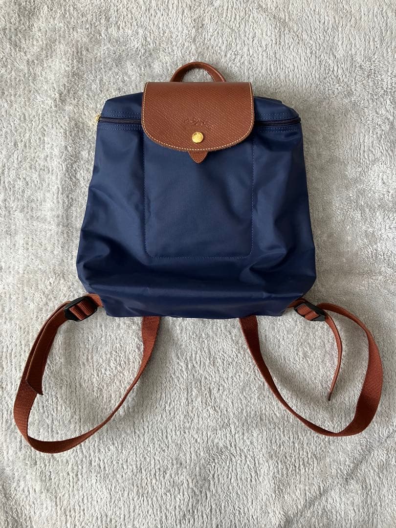 【美品】Longchamp ロンシャン プリアージュ リュック ネイビー