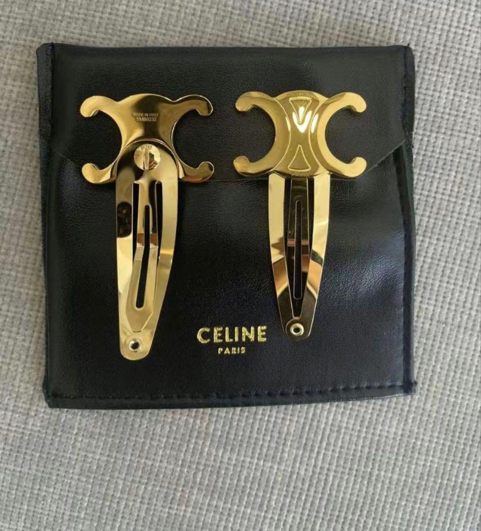 CELINE スナップ ヘアクリップ 2つセット