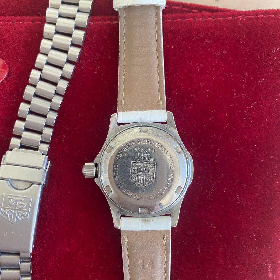 TAG Heuer クォーツ時計 ホワイトレザー　ステンレス