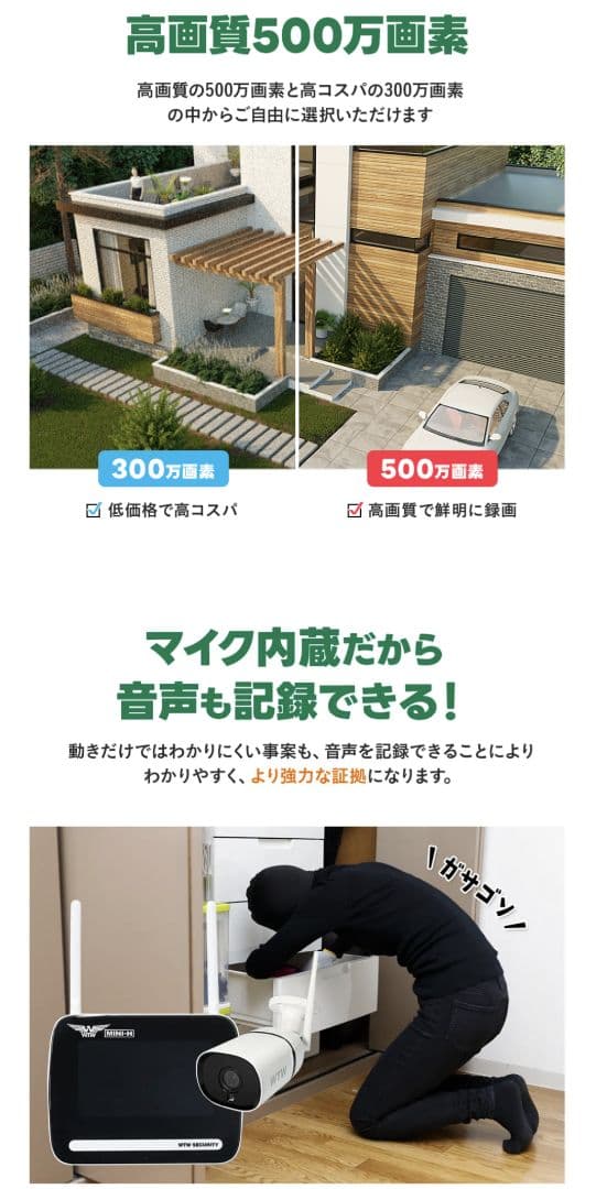 塚本無線　Eagle Mini Stand 防犯カメラ 500万画素1.0TB