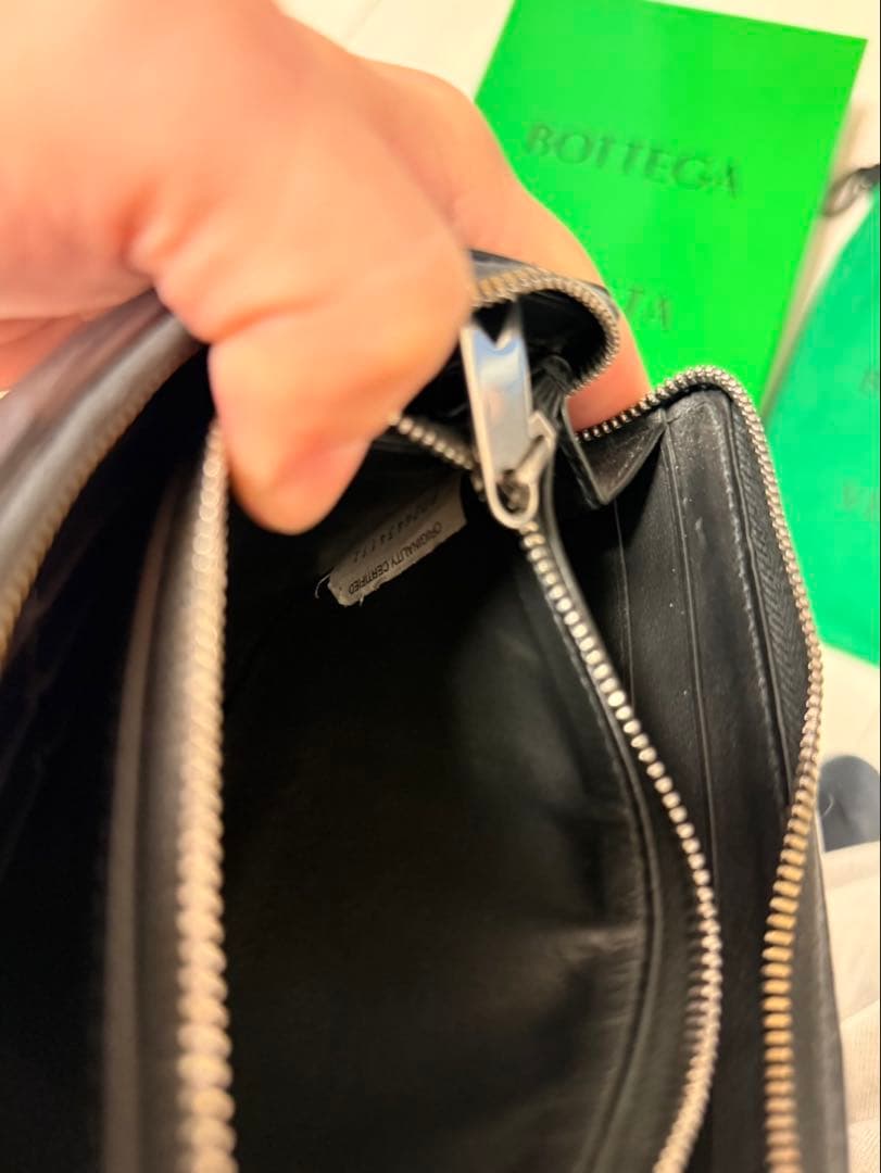 え*る様 【セール】ボッテガヴェネタ カセット ラウンドファスナー 長財布 ブラ