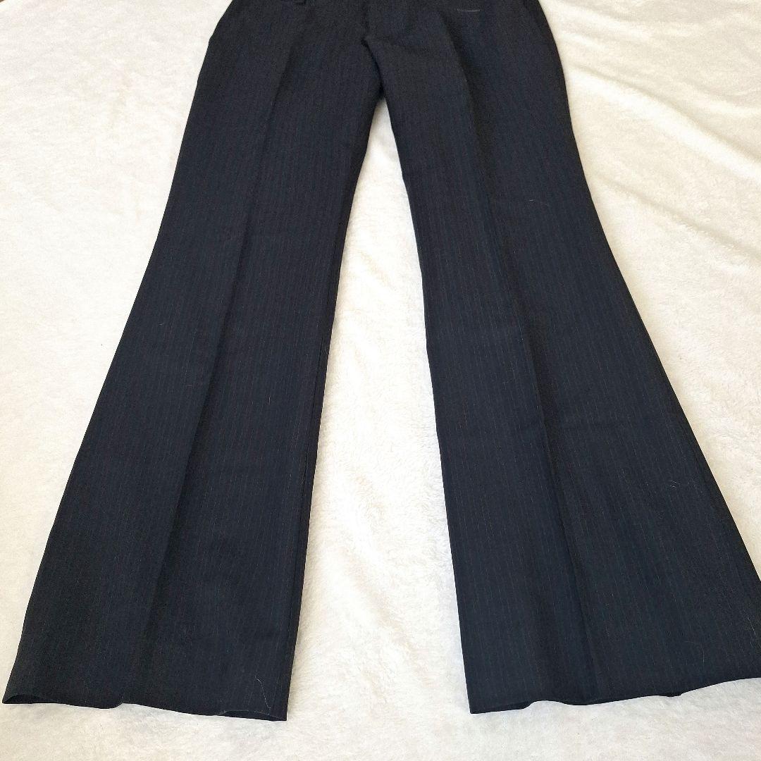 23区 ビジネス パンツスーツ ストライプ ネイビー 38 M セットアップ