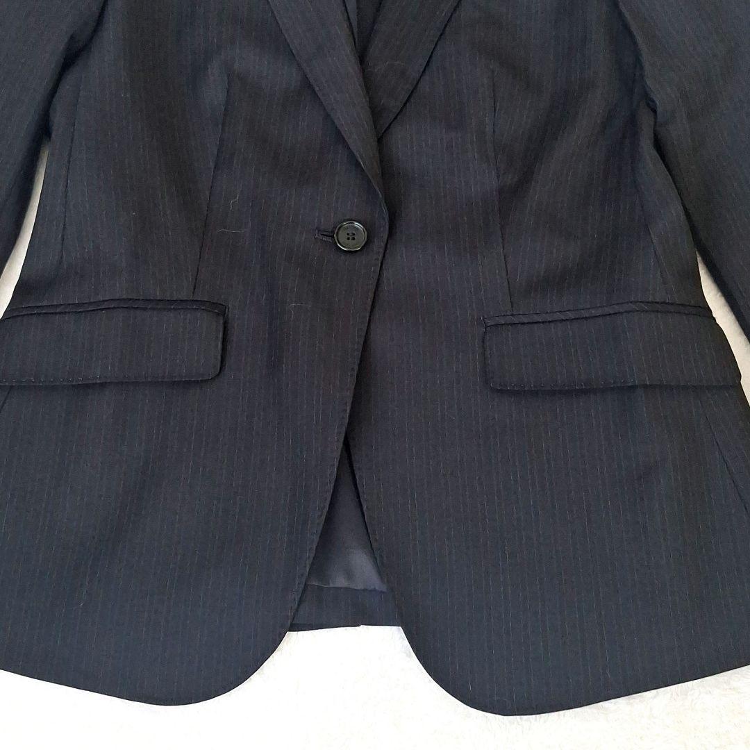 23区 ビジネス パンツスーツ ストライプ ネイビー 38 M セットアップ