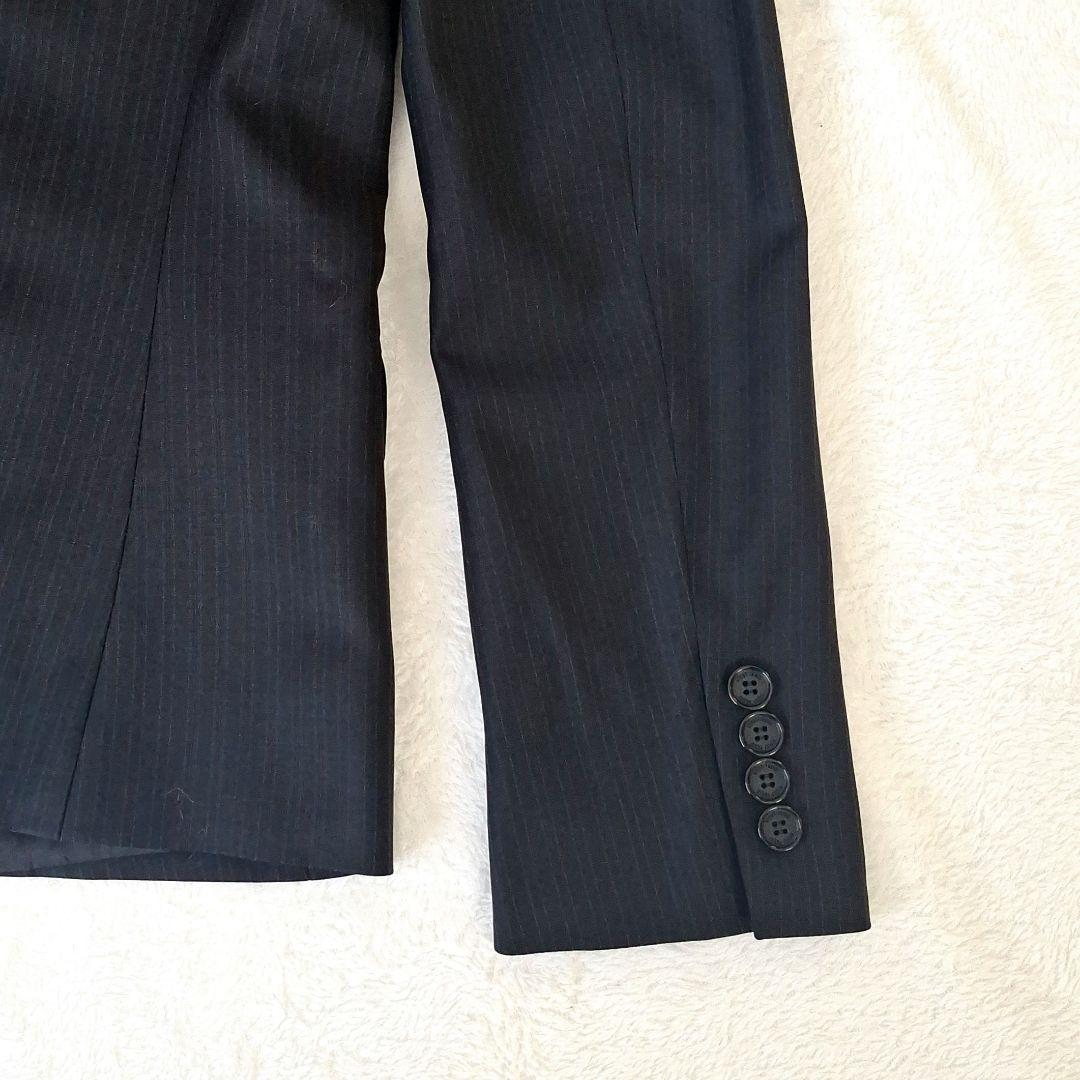 23区 ビジネス パンツスーツ ストライプ ネイビー 38 M セットアップ