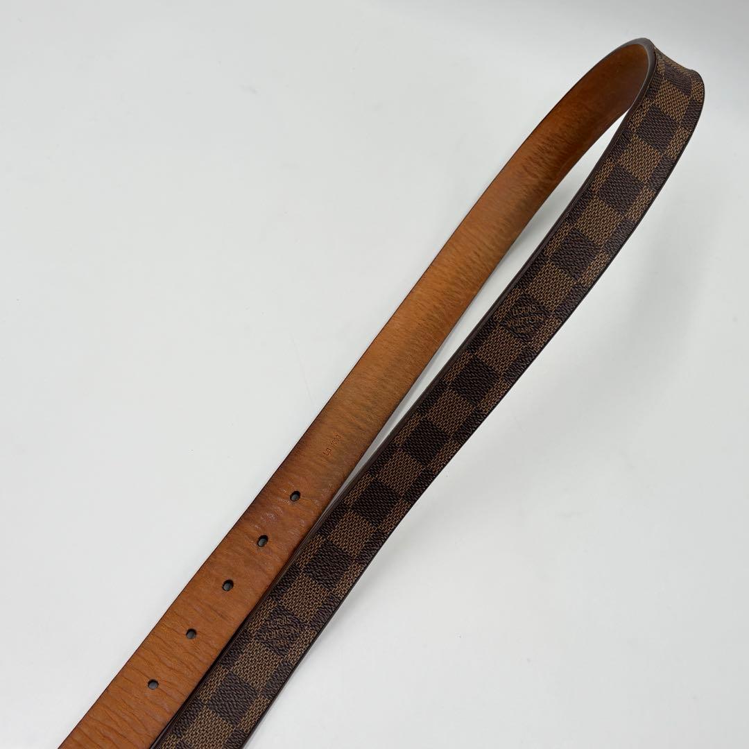 ふー様ルイ・ヴィトンサンチュール・キャレ ダミエ・エベヌ M6802 ベルト