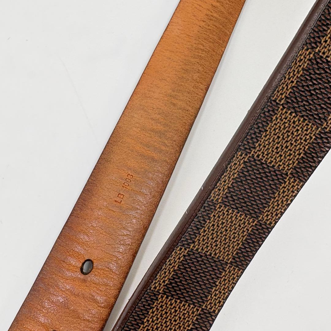 ふー様ルイ・ヴィトンサンチュール・キャレ ダミエ・エベヌ M6802 ベルト