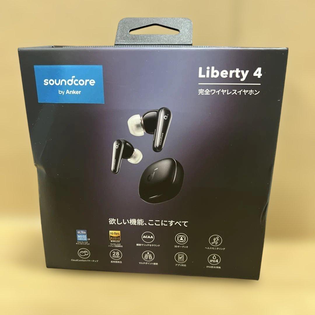 Anker Soundcore Liberty4 イヤホン ミッドナイトブラック