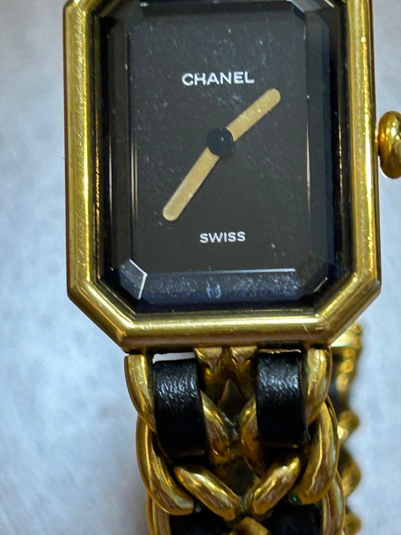 な*ん様 CHANEL ゴールド ブラック オクタゴナル時計　シャネル