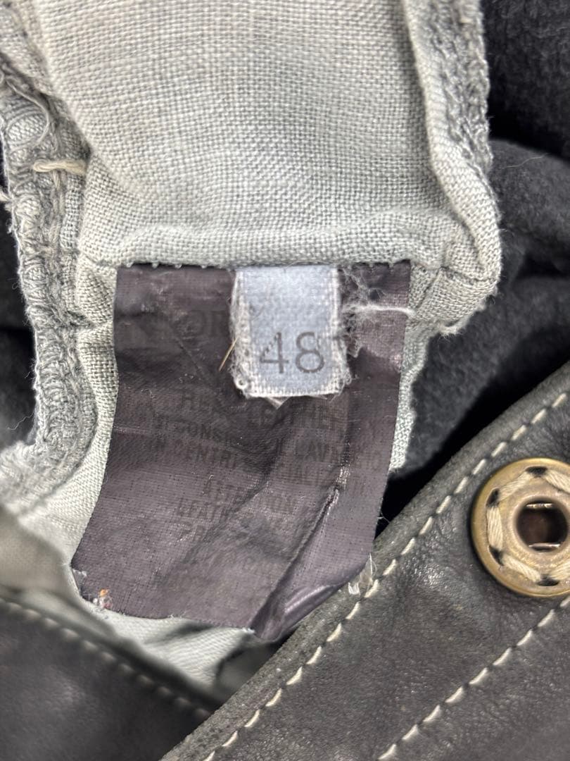 GIORGIO BRATOレザーシャツ ダークグレー サイズ48